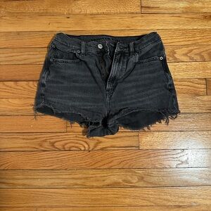American Eagle Black Denim Women Shorts